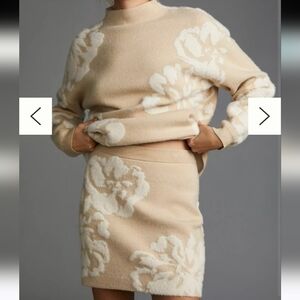 Anthropologie sweater and skirt set large Petite set top still has the t…